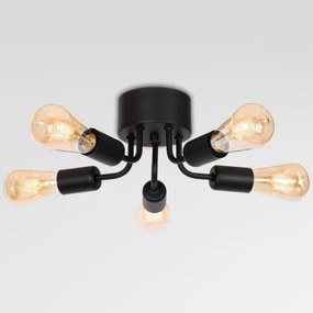 Lustră aplicată BRENDA 5xE27/60W/230V neagră
