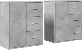 vidaXL Dulapuri, 2 buc., gri beton, 60x31x70 cm, lemn prelucrat