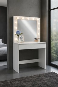 Masa de toaletă cu lumini fără taburet