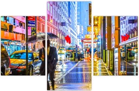 Tablou - Oraș în lumina neoanelor (90x60 cm)