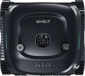 Robot fara fir pentru piscine Wybot C2 Pro Vision, 65 W, 180 min, 200 m², Camera AI, Filtrare dubla, Functii autonome, Negru