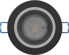 Eglo 902298 - Plafonieră LED YEBRA-Z RGBW, dimabilă, cu sticlă fumurie, LED/4,8W/230V IP44, negru
