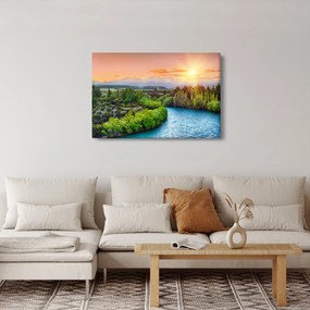 Tablou - Pădure peisaj montan (90x60 cm)