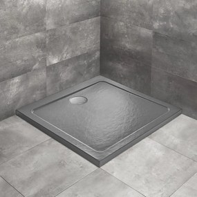 Cadita dus patrata Radaway Doros C Stone 90x90 cm acril antracit
