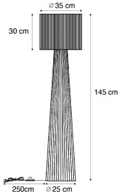 Lampă de podea Japandi naturală cu abajur - Dart