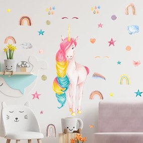 Autocolant de perete „Unicorn 2” 83x85cm