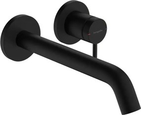 Baterie lavoar incastrata Hansgrohe Tecturis S EcoSmart+ finisaj negru mat 22.5 cm fara corp ingropat