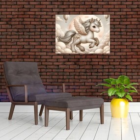 Tablou - Inorog în nori (70x50 cm)