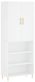 3196059 vidaXL Dulap înalt, alb, 69,5x34x180 cm, lemn compozit