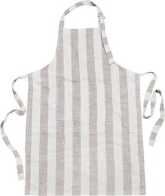 Șorț de bucătărie din bumbac organic bej, „Ida Stripe”