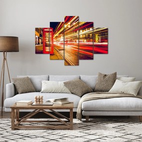 Tablou cu căsuța telefonică roșie din Londra (150x105 cm)