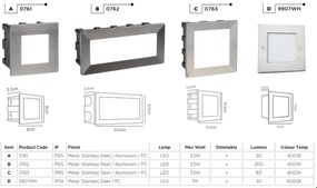Spot LED incastrabil de exterior ambiental IP65 Ankle 0761 SRT