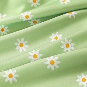 Goldea napron de masă teflonat - margarete pe verde 50x140 cm