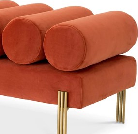 Bancheta moderna design LUX Oxley, Savona orange