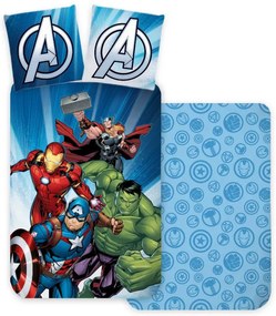 Avengers Power Strike lenjerie de pat pentru copii 100×135 cm, 40×60 cm