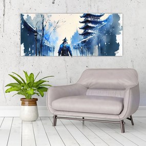 Tablou - Samurai, aquarel (120x50 cm)
