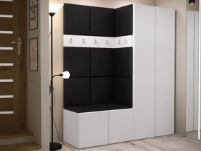 Mobilier Hol Timothy III (Alb + piele ecologică Soft 011). 1059889