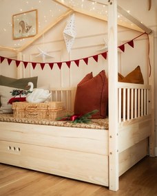 Pat copii Dream Nest House pin 80x160 cm