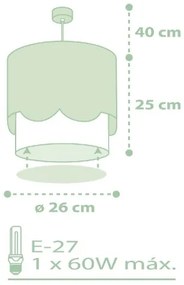 Lustră pentru copii SWEET LOVE 1xE27/60W/230V verde Dalber 61712H