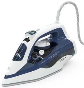 Fier de calcat Tesla IR301BL, 2600 W, Placa ceramica Abur 135g/min, 0,400 ml, Autocuratare, Albastru/Alb