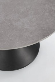 Măsuță de cafea neagră rotundă cu blat cu aspect de marmură ø 70 cm Joona – Bizzotto