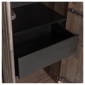 Șifonier maro cu aspect de lemn de frasin 60x210x42 cm Gravure – WOOOD