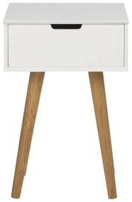 Noptieră CARLY stejar/alb