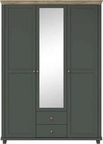 Dulap lemn masiv Jardon 3 Usi Cu Oglinda Grafit, 154 × 62 × 216 cm