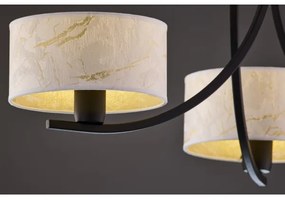 Jupiter 2103 - Lustru cu lanț ARTHUR 3xE27/15W/230V alb/negru/decor marmorat