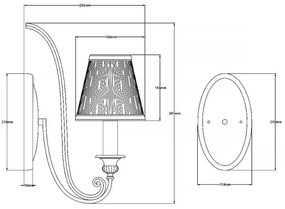 Aplică Feiss FE-ABBEY1 ABBEY 1xE14/40W/230V