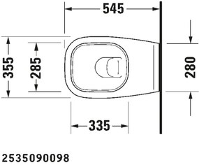 Duravit 45351900A1 - Vas WC suspendat D-CODE cu capac, ceramică/alb lucios