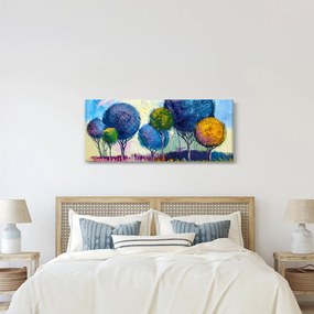 Tablou - Copaci, pictură în ulei (120x50 cm)