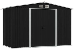 47030 vidaXL Magazie de grădină, antracit, 257 x 205 x 178 cm, oțel