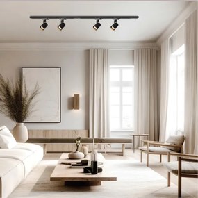 Spot în sistem pe șină VOLF 4xGU10/10W/230V negru