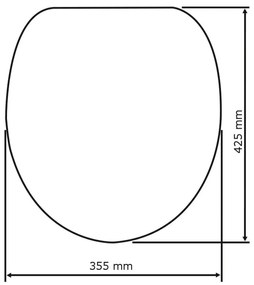 Capac WC cu închidere lentă Wenko Bellevue, 42,5 x 35,5 cm, gri închis