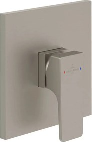 Baterie dus incastrata Villeroy&Boch Architectura Square nichel periat fara corp ingropat