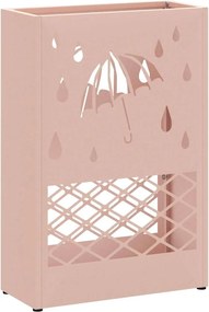 vidaXL Suport pentru umbrele Roz 28 x 12 x 41 cm Oțel