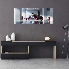 Tablou - Spațiu 3D cu bile II. (120x50 cm)