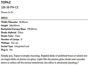 Lustra LED aplicata design LUX, Topaz 328-38-PN-CE HVL