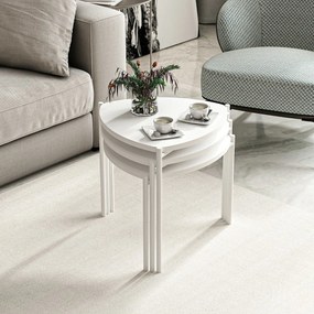 Masă de cafea Lenny White, 3 buc