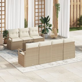 vidaXL Set de canapele pentru grădină 8 pcs Bej și crem