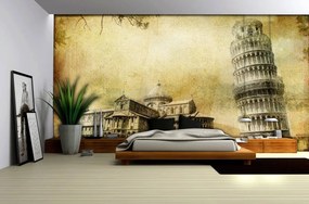 Fototapet - Vintage Art Pisa (254x184 cm)