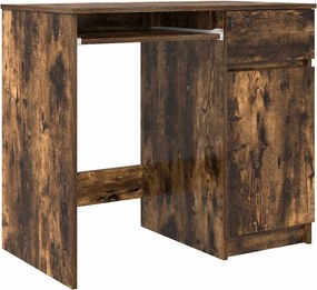 vidaXL Birou Stejar afumat 86x49x76 cm Lemn prelucrat