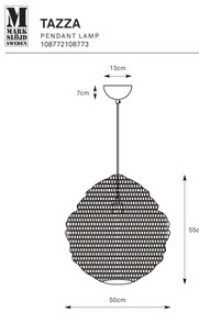 Lustră pe cablu TAZZA 1xE27/40W/230V auriu Markslöjd 108773