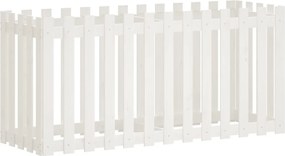 vidaXL Pat înălțat grădină design gard alb 150x50x70cm lemn pin tratat