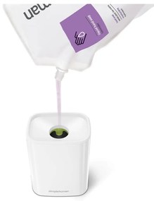 Dozator de săpun lichid alb din oțel 473 ml Pulse – simplehuman