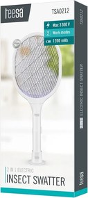 Paleta electrica swatter anti-insecte 2 in 1 teesa