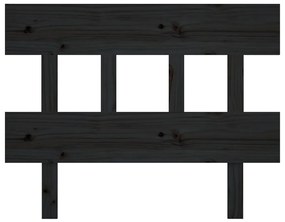 Tablie de pat, negru, 103,5x3x81 cm, lemn masiv de pin 1, Negru, 103.5 x 3 x 81 cm