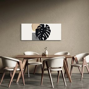 Tablou - Abstracție cu frunze tropicale N⁰2 (120x50 cm)