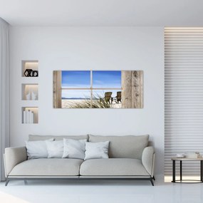 Tablou - Priveliște pe geam (120x50 cm)